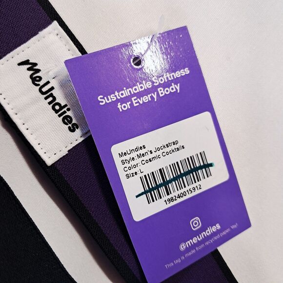 MeUndies Men's Micro Modal Core Jockstrap ZG3 Cosmic Cocktails Large NWT Black - Picture 4 of 6